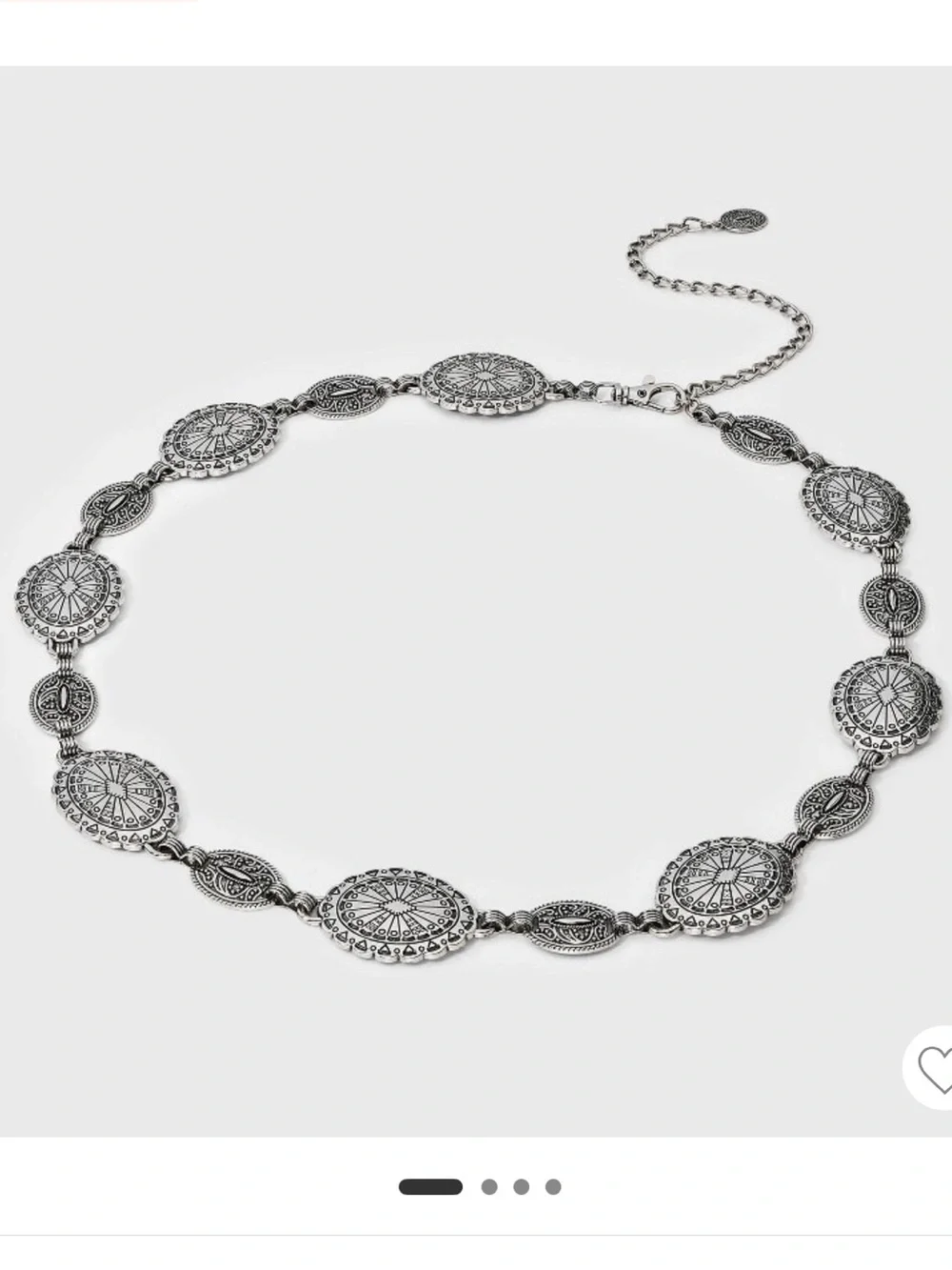 wild fable - Concho Chain Belt (nickel finish)